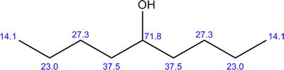 5-nonanol with chemical shifts